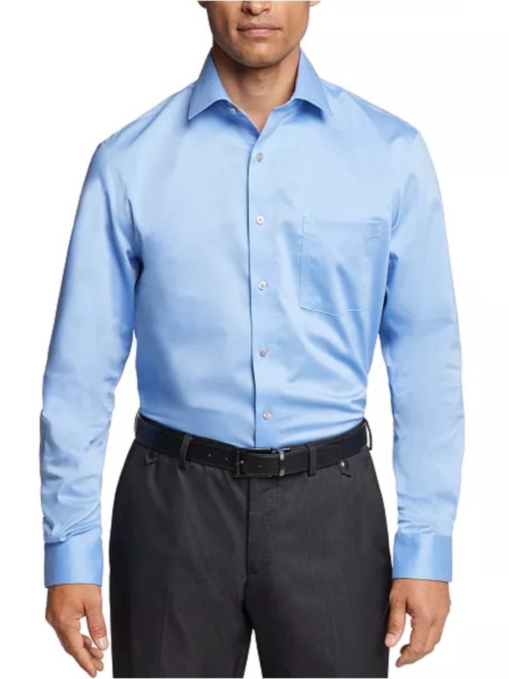 Van Heusen Light Blue Spread Collar Dress Shirt
